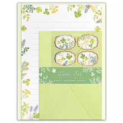 Papier Lettre Japonais - Flower Green | Moshi Moshi Paris