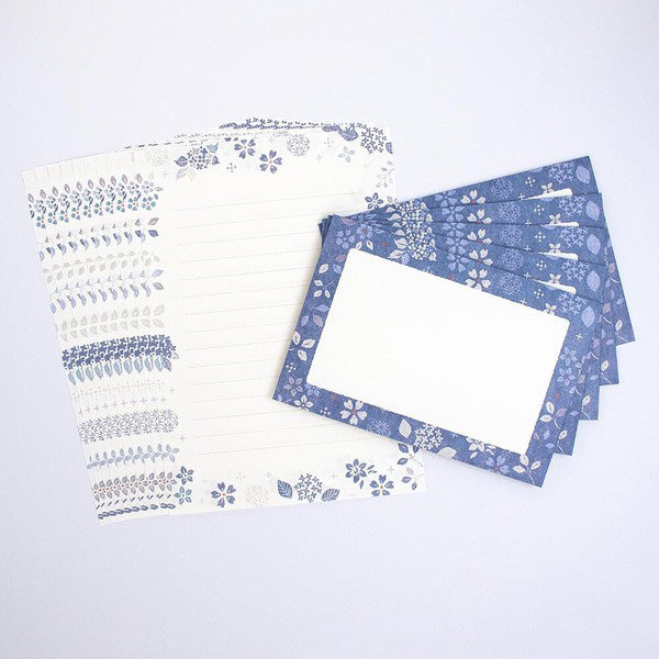 Papier Lettre & Enveloppe - Wanowa Indigo | Moshi Moshi Paris