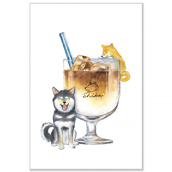 Carte de Vœux Shiba Inu - Papeterie Japonaise | Moshi Moshi Paris 