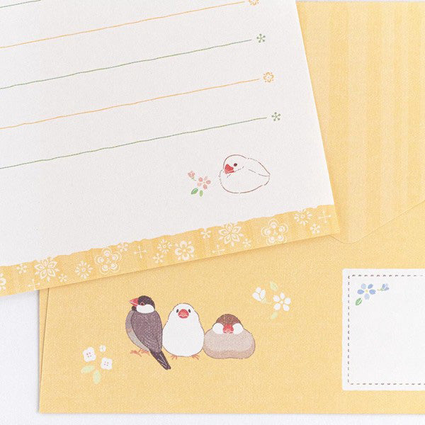 Papier Lettre & Enveloppe Birds - Papeterie Kawaii | Moshi Moshi Paris