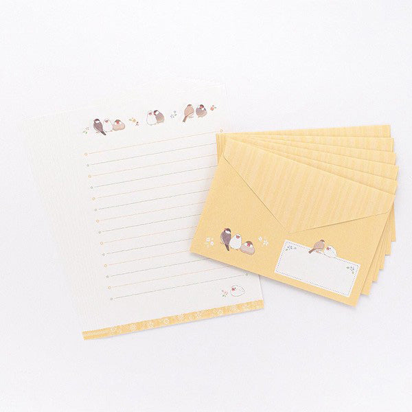 Papier Lettre & Enveloppe Birds - Papeterie Kawaii | Moshi Moshi Paris