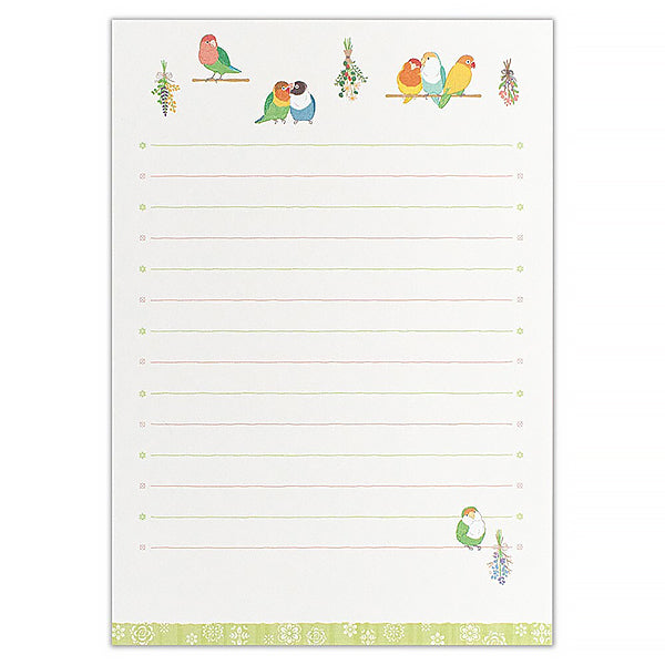 Papier Lettre & Enveloppe Birds - Made in Japan | Moshi Moshi 