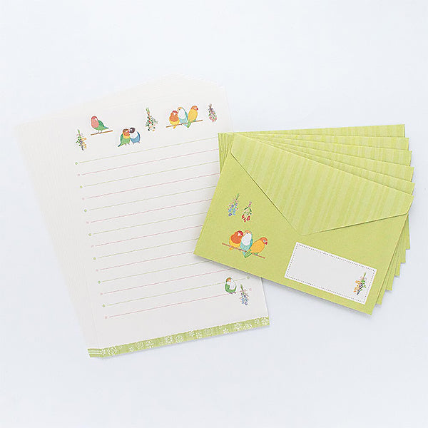 Papier Lettre & Enveloppe Birds - Made in Japan | Moshi Moshi 