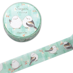 Washi Tape Saezuri Birds Vert - Made in Japan | Moshi Moshi Paris