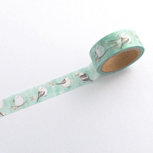 Washi Tape Saezuri Birds Vert - Made in Japan | Moshi Moshi Paris