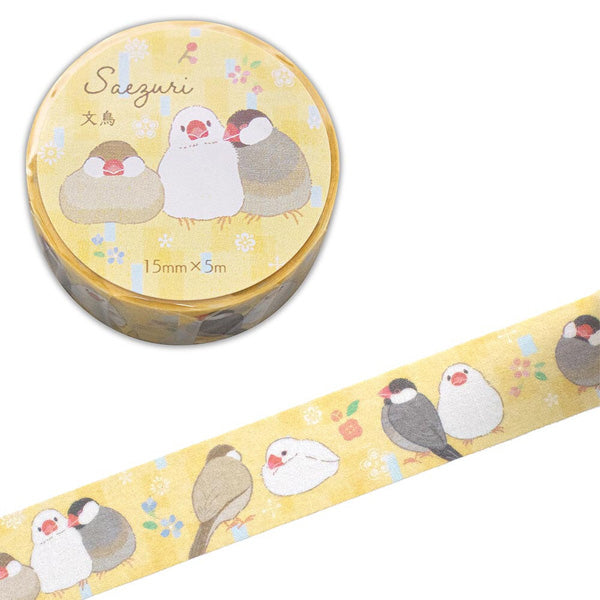 Washi Tape Saezuri Birds - Made in Japan | Moshi Moshi Paris