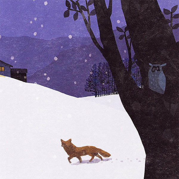 Carte Postale Winter Night - Papeterie | Moshi Moshi Paris Japan