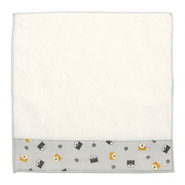 Serviette Molletonnée Happy Shiba - Made in Japan | Moshi Moshi Paris