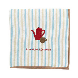 Serviette Japonaise Réversible - Coffee | Moshi Moshi Boutique