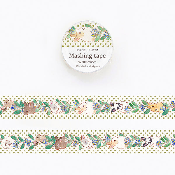 Washi Tape Moriyama - Rabbit Plant | Moshi Moshi Papeterie Paris