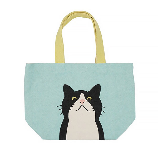 Mini Tote Bag Cat Neko - Mint | Moshi Moshi Paris Japan