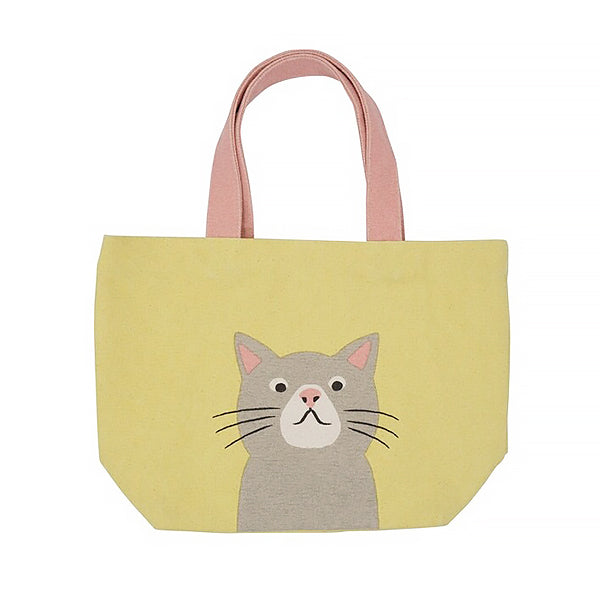 Mini Tote Bag Cat Chan - Yellow, 26x30cm