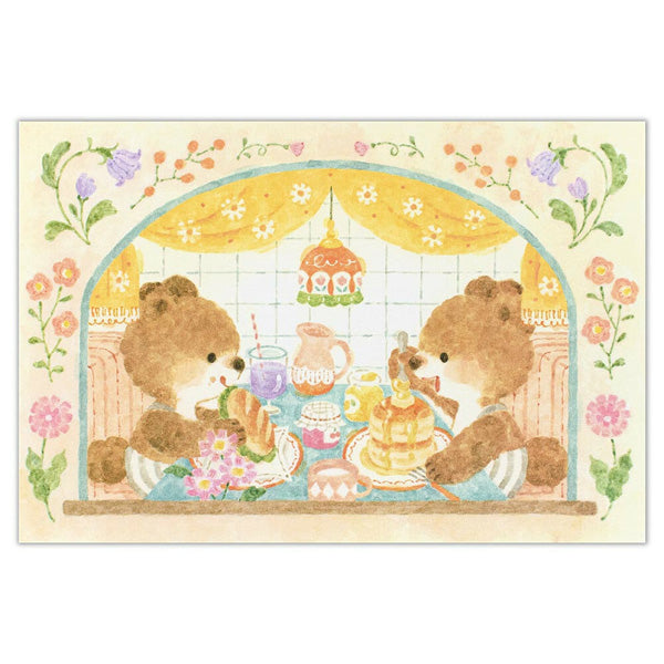 Carte Postale Kuma Café - Papeterie Kawaii | Moshi Moshi Paris 