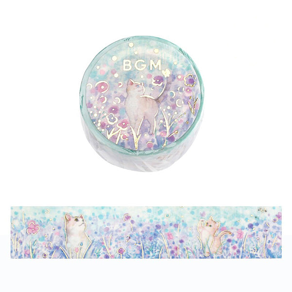 Washi Tape Flower & Cat - Papeterie Kawaii | Moshi Moshi Paris