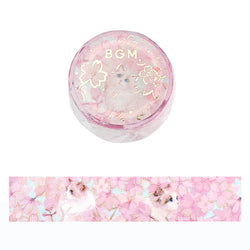 Washi Tape Flower & Cat - Cherry Blossom | Moshi Moshi Paris