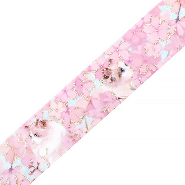 Washi Tape Flower & Cat - Cherry Blossom | Moshi Moshi Paris