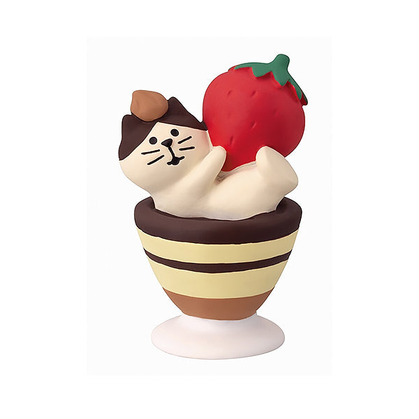 Mini Figurine Chat - Strawberry Tiramisu | Moshi Moshi Paris Japan