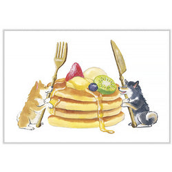 Carte Shiba Inu & Pancake - Papeterie Kawaii | Moshi Moshi Paris 