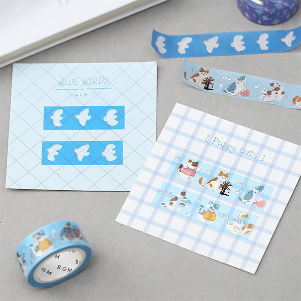 Washi Tape Cat Meow - Papeterie Kawaii | Moshi Moshi Paris