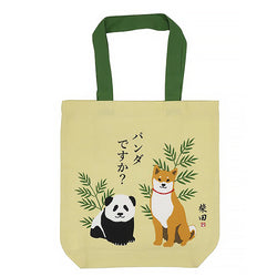 Tote Bag Shiba Inu - With Panda | Moshi Moshi Boutique Japonaise