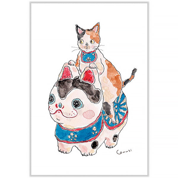 Carte de Vœux Comugi - Inu Hariko & Kitten | Moshi Moshi Paris