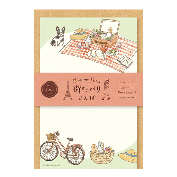 Papier Lettre & Enveloppe Kawaii - Bonjour Paris | Moshi Moshi Japan