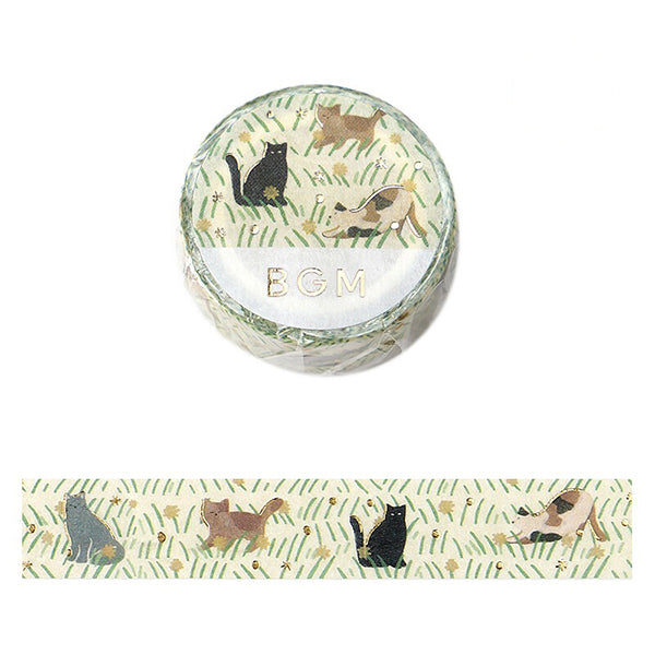 Washi Tape Kwaii - Cat & Plant | Moshi Moshi Paris Japan