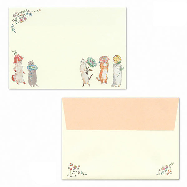 Papier Lettre & Enveloppe Chat - Tokoro Komugi | Moshi Moshi Paris