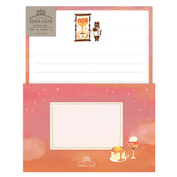 Papier Lettre & Enveloppe - Sora Café -Menu 17H | Moshi Moshi Paris