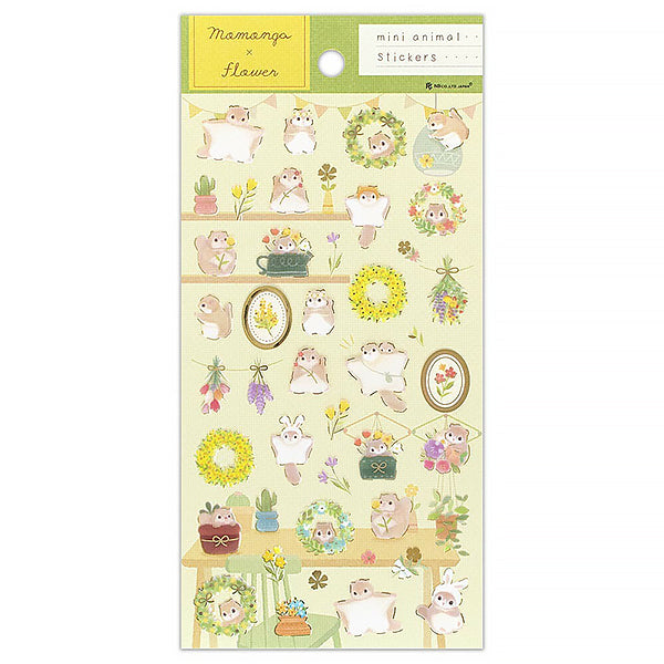 Stickers Japonais Chill - Momonga Flower | Moshi Moshi Papeterie