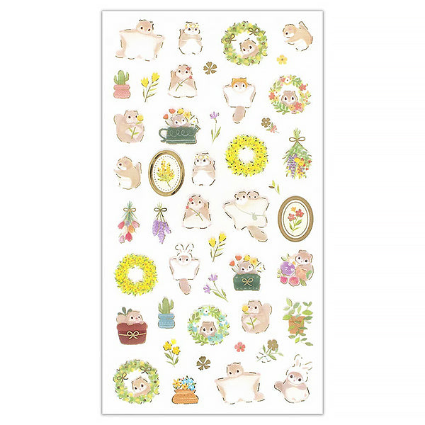 Stickers Japonais Chill - Momonga Flower | Moshi Moshi Papeterie