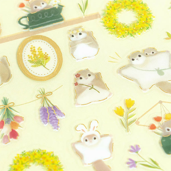 Stickers Japonais Chill - Momonga Flower | Moshi Moshi Papeterie