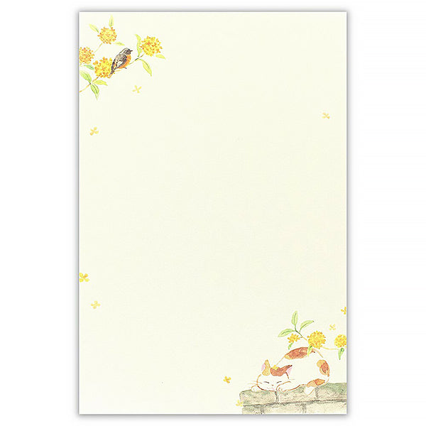 Carnet Papier Lettre Chat Nekorobi - Akisato  | Moshi Moshi Paris