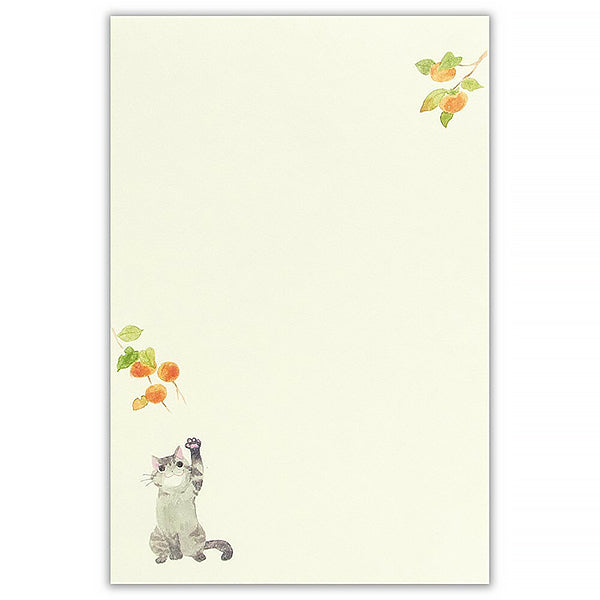 Papier Lettre Chat Nekorobi - Fun Autumn | Moshi Moshi Paris