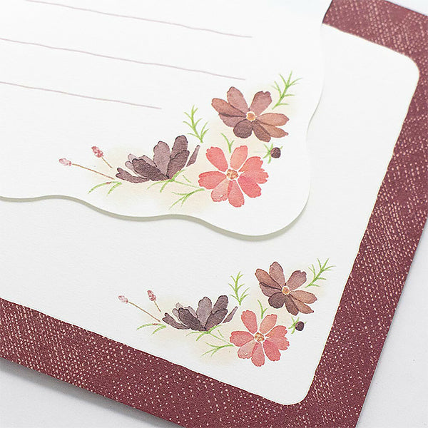 Papier Lettre Enveloppe Autumn - Cosmos | Moshi Moshi Papeterie