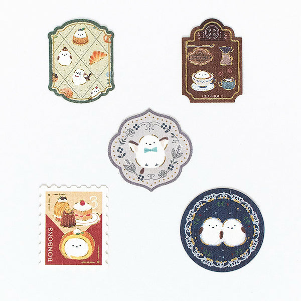 Stickers Box Flake Seal - Shimaenaga | Moshi Moshi Papeterie