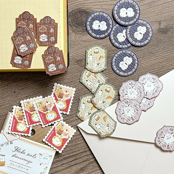 Stickers Box Flake Seal - Shimaenaga | Moshi Moshi Papeterie