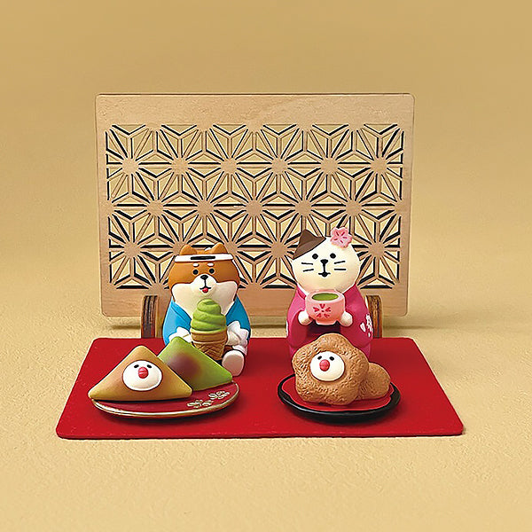 Mini Figurine Shiba - Matcha Ice Cream | Moshi Moshi Paris Japan