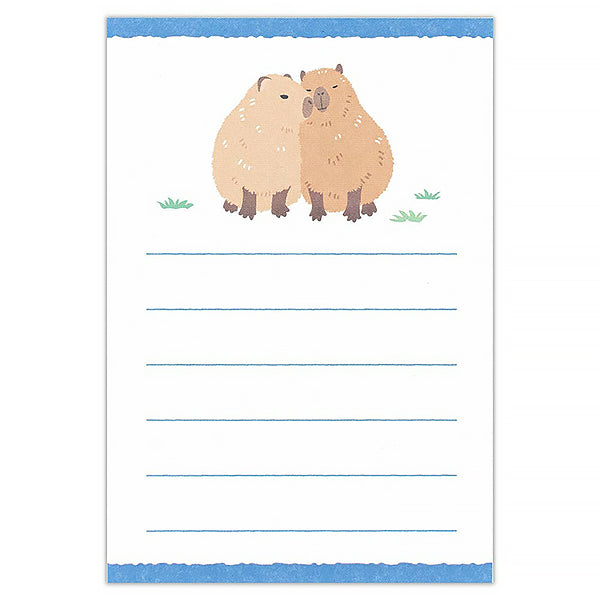 Papier Lettre Enveloppe Zoo in Animlas - Capybara | Moshi Moshi 