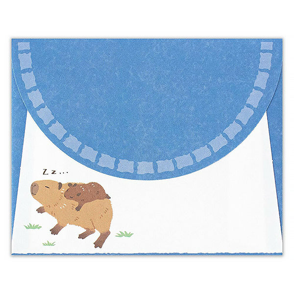 Papier Lettre Enveloppe Zoo in Animlas - Capybara | Moshi Moshi 