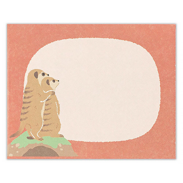 Papier Lettre Enveloppe Zoo in Animlas - Suricate | Moshi Moshi 