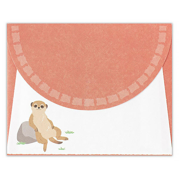 Papier Lettre Enveloppe Zoo in Animlas - Suricate | Moshi Moshi 