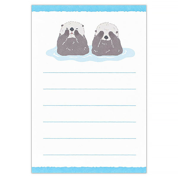 Papier Lettre Enveloppe Zoo in Animlas - Loutre | Moshi Moshi 