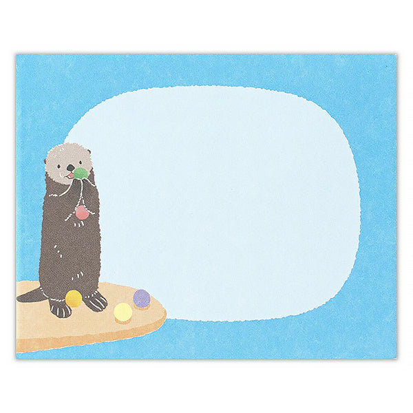 Papier Lettre Enveloppe Zoo in Animlas - Loutre | Moshi Moshi 