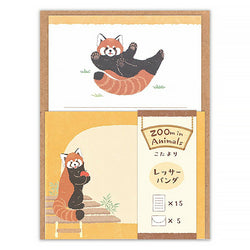 Papier Lettre Enveloppe Zoo in Animals - Panda Roux | Moshi Moshi 