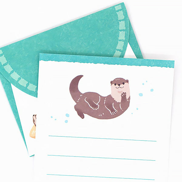 Papier Lettre Loutre - Zoo in Animlas | Moshi Moshi Paris