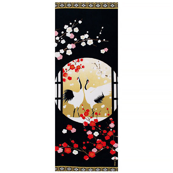 Tenugui Grue Fleur de Sakura - Déco Japonaise | Moshi Moshi Paris