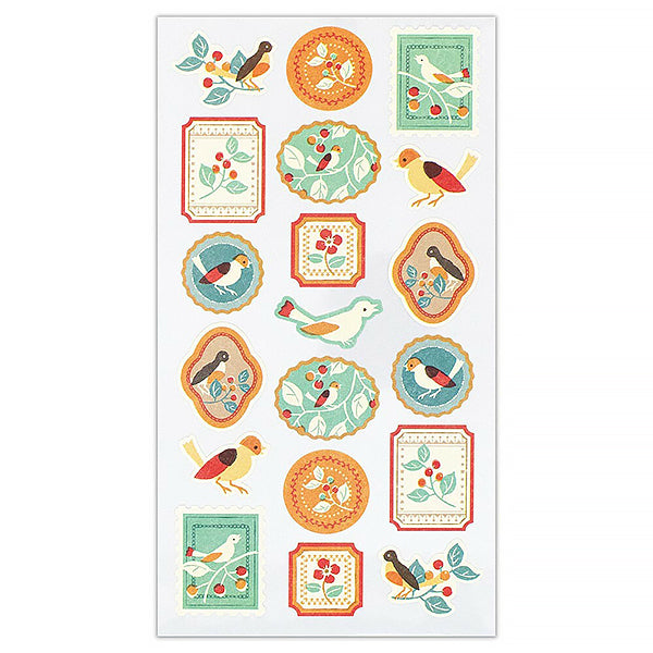 Stickers Small Bird and Fruit - Papeterie | Moshi Moshi Boutique 