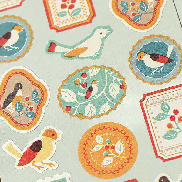 Stickers Small Bird and Fruit - Papeterie | Moshi Moshi Boutique 