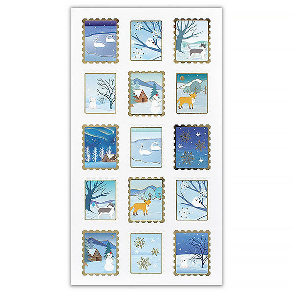 Stickers Seal Pearl - Snow Scene